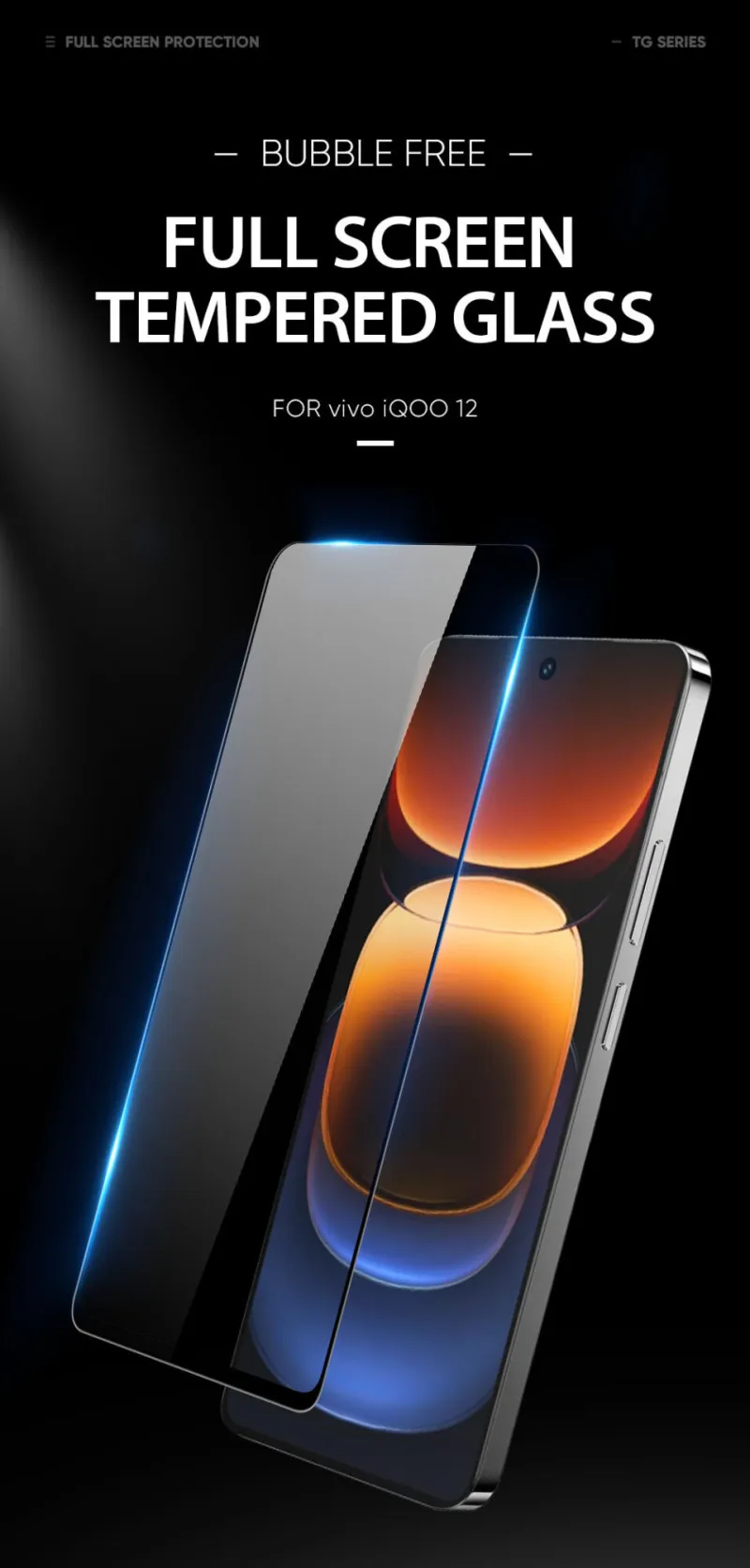 Tempered Glass Screen Protector for iQOO 12 - Phone